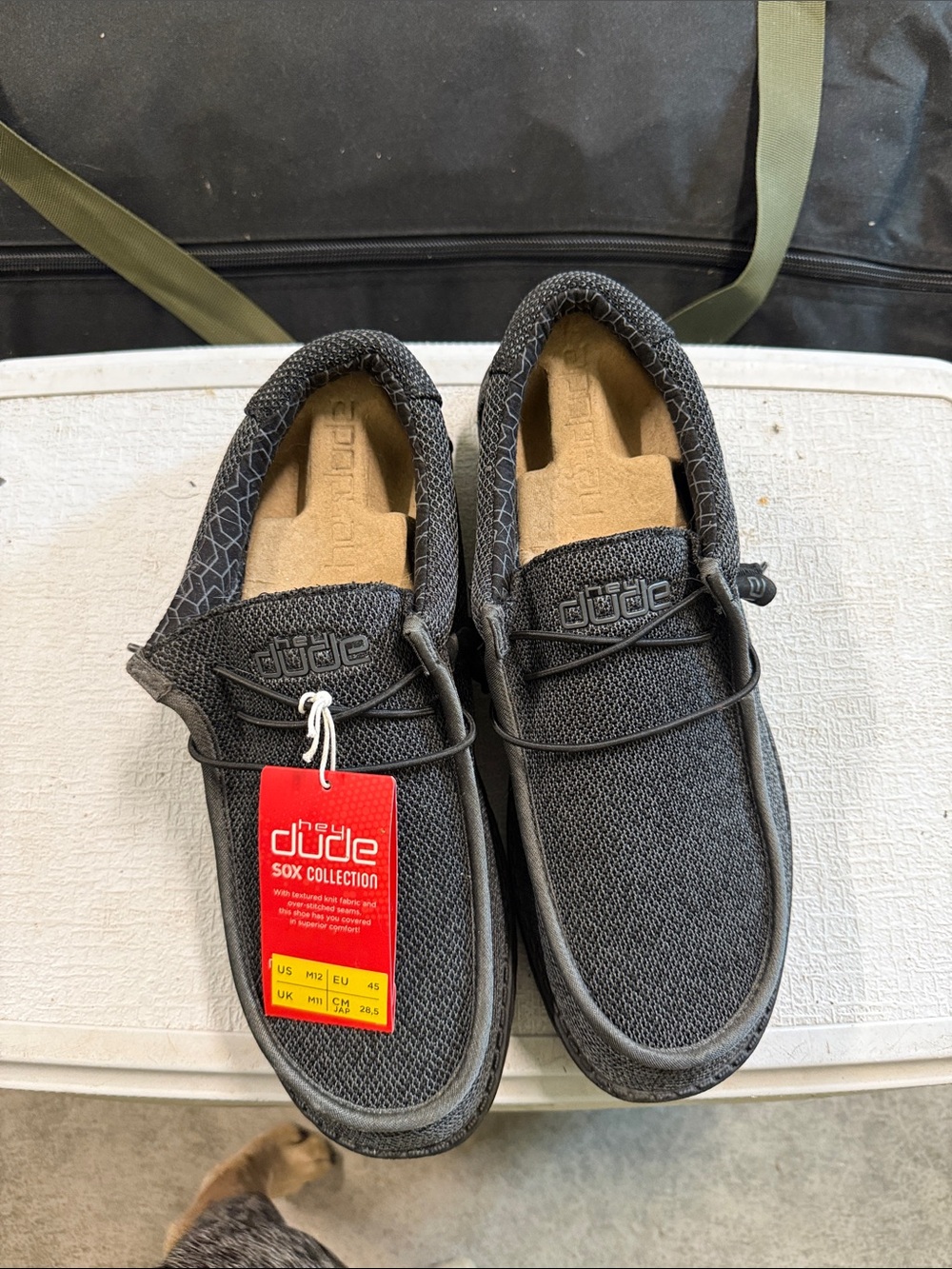 Hey Dude Men’s Slip-On Loafers in Charcoal Gray
